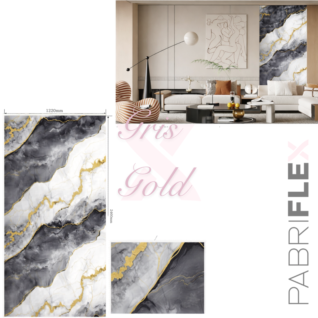 LAMINA UV GRIS GOLD